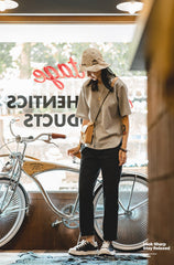 Unbranded 27 American Retro Skinny Straight Tube Women's Pants Summer Tide Slim Gray Hanging Casual Pants