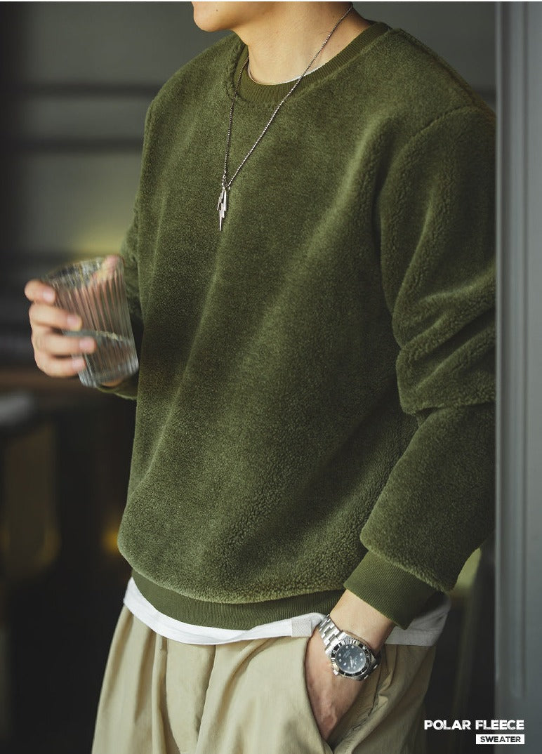 Unbranded 27 Men Japan Casual Sweatshirts Warm Comfortable 500 G Polyester Thick Solid Pullover Hoodie Fashion Clothes Oversized Korea