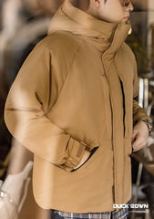 Unbranded 27 Winter White Duck Down Jacket Men?¡¥s Hooded Outdoor Thick Coat Windproof American Casual Khaki Coats Lightweight Parka 2022
