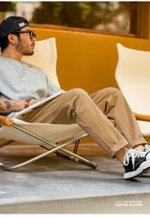 Unbranded 27 Cotton Casual Pants Men American vintage Style Male Twill Slim Fit Stretch Pencil Trouser Autumn Amekaji Clothing Khaki