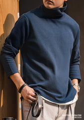 Unbranded 27 Casual Turtleneck Sweater Solid Color Bottoming Shirt Long-sleeved T-shirt Basic Men's Autumn And Winter Slim-Fit Tops