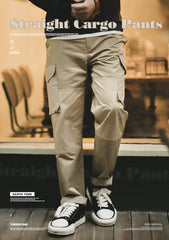Unbranded 27 2022 New American Vintage Large Pocket Khaki Amekaji Men's Pants Wear-resistant Casual Overalls Men Pants