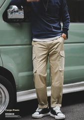 Unbranded 27 2022 New American Vintage Large Pocket Khaki Amekaji Men's Pants Wear-resistant Casual Overalls Men Pants